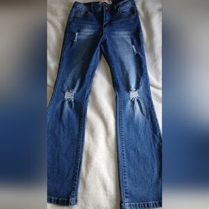 Stylish Girl's Distressed Denim Jeans